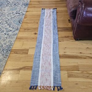 Table Runner 'Merica Red White Blue Stripe 4th Independence Day Tablescape Pride